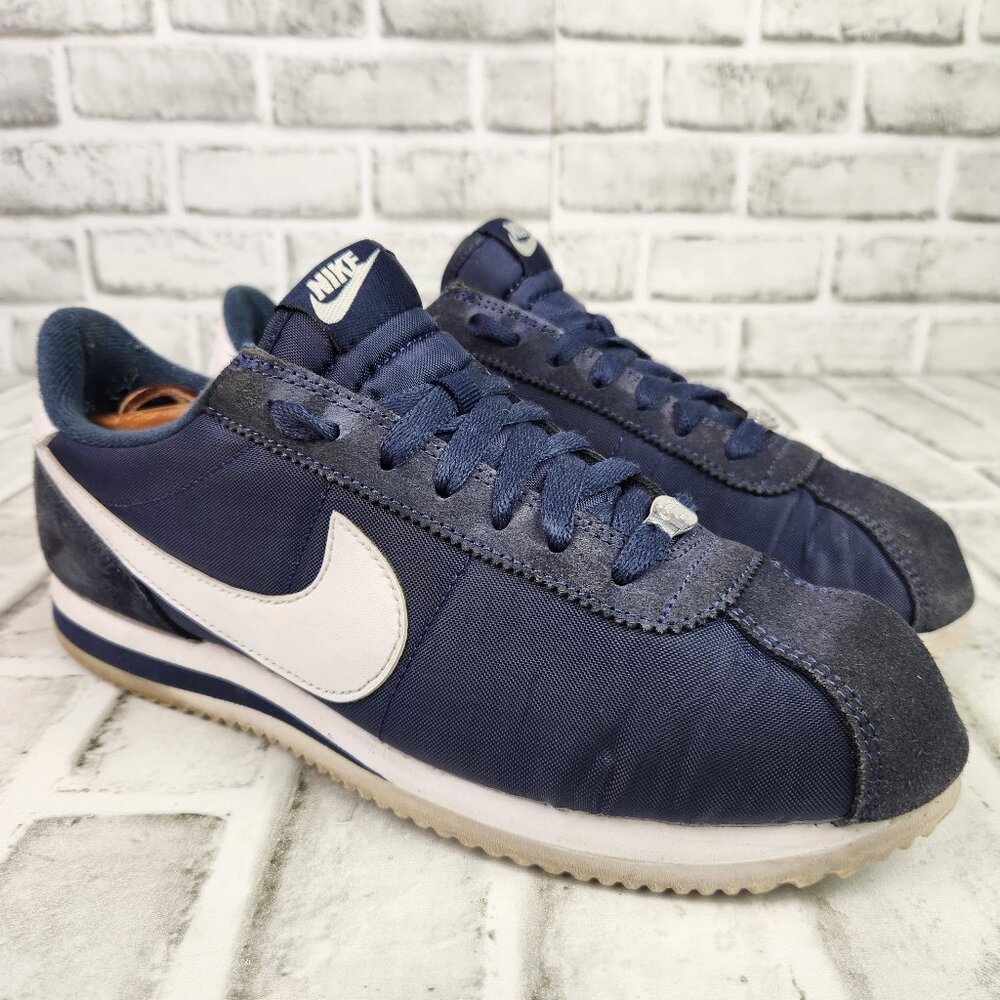 Nike Cortez Basic Nylon Men's Size 9 Obsidian Blue Athletic Sneakers 819720-411